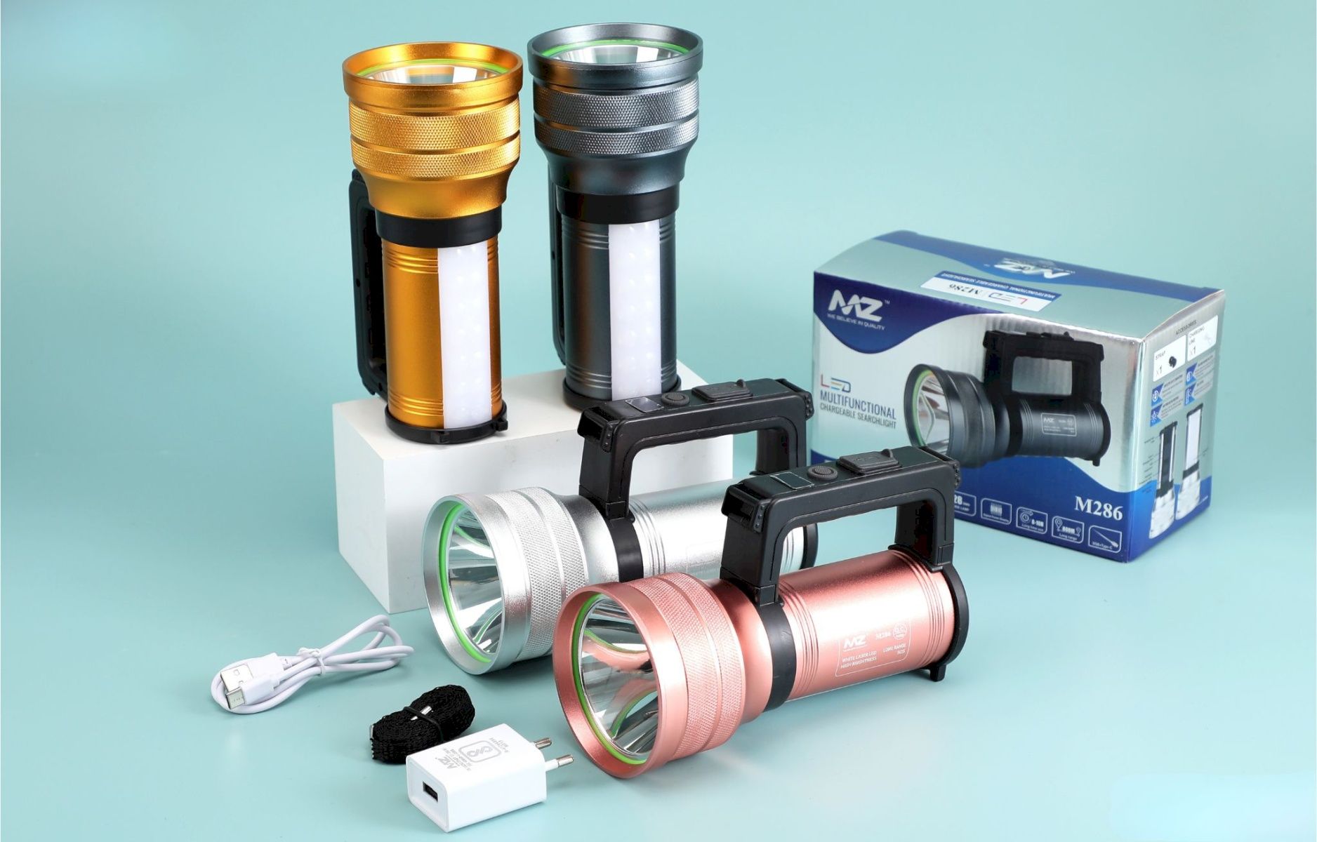 M286 (RECHARGEABLE LED SEARCH LIGHT TORCH) Multifunctional 5 Modes