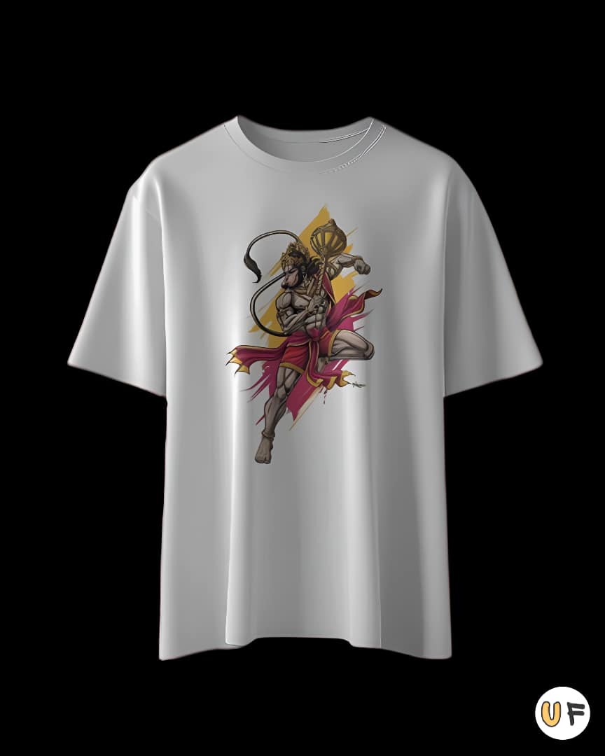 Mighty Hanuman Graphic Oversized T-Shirt