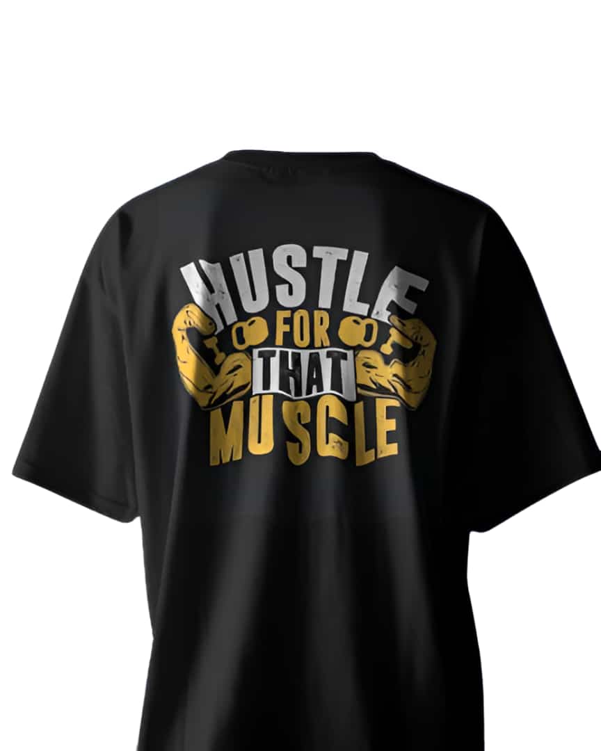 Hustle for That Muscle Oversized Gym T-Shirt