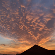 Sunset at the Varaždin student dorm