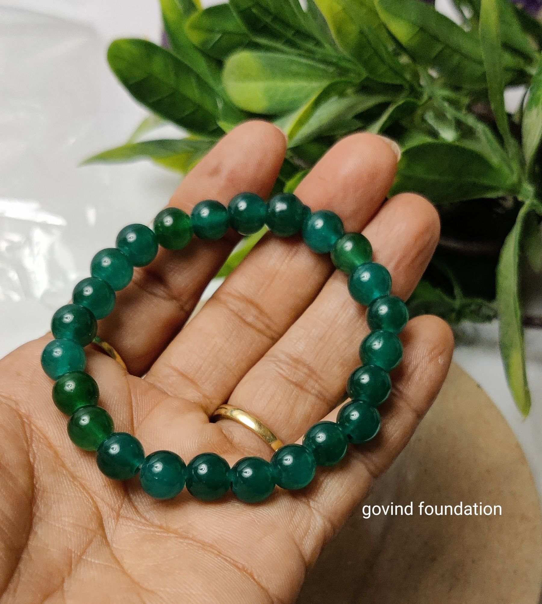 Emerald Bracelet 8mm Natural Emerald bead Bracelet