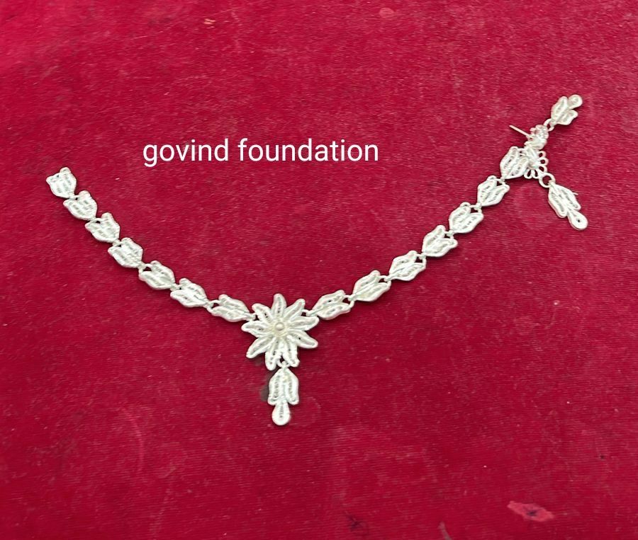 Laddu gopal Silver Necklace Laddu gopal Mala in pure silver code 1