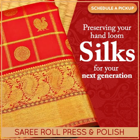 Online Saree Roll Press Service In Bangalore | Best Saree Cleaning & Polish  In Bangalore - SPIN CYCLES