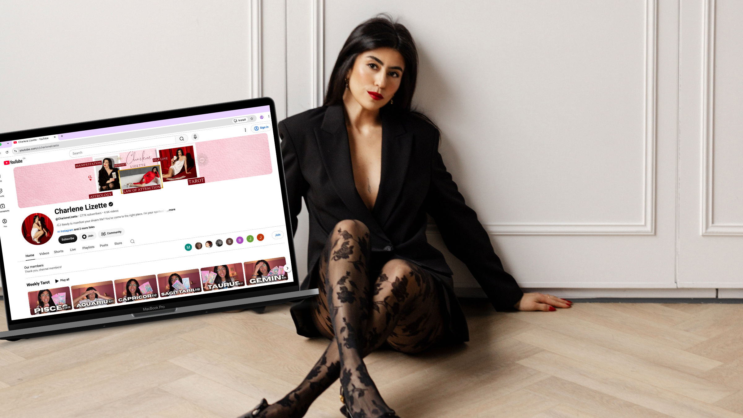 Charlene Lizette YouTube section