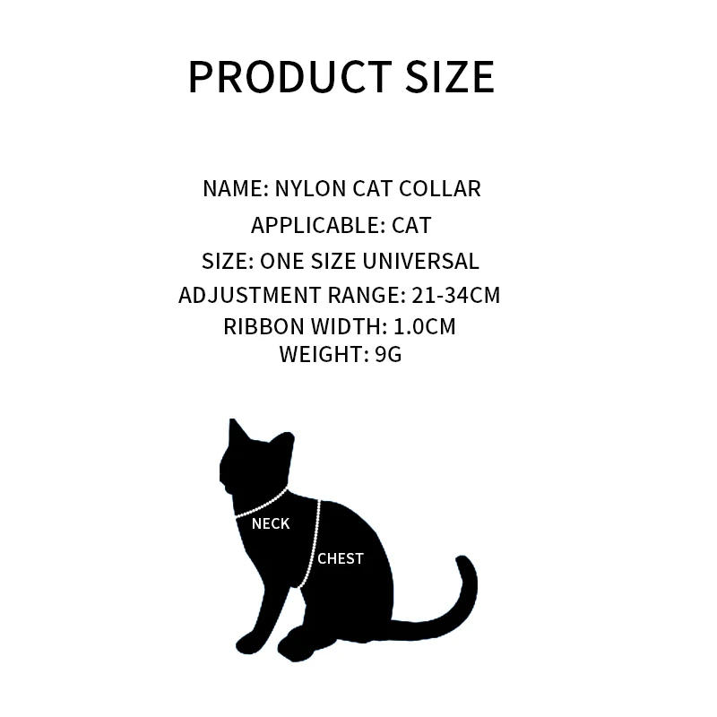 Description Picture 4 of itemPolyester Cute Wind Cat Face Buckle With Bell Cat Collar One Size Multicolor Optional