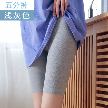 Summer Thin Threaded 5-point Leggings Women Wear High Waist Elastic Plug Size Safety Pants, Light Proof Versatile Shorts