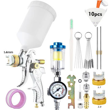 HVLP Spray Paint Gun Upgraded Set Car Paint Spray Paint Gun With 3 Size Nozzle 600cc Cups for Car Primer Furniture Surface Spray