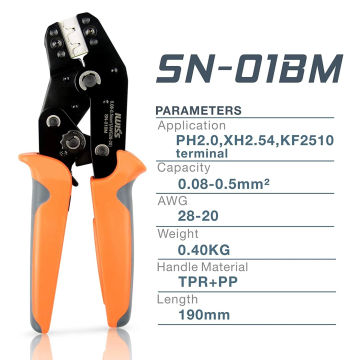 IWISS SN-01BM 28-20AWG Micro Terminals Crimper Plier Ratecheting Crimping Tool 1470pcs PH2.0mm Connector Kit