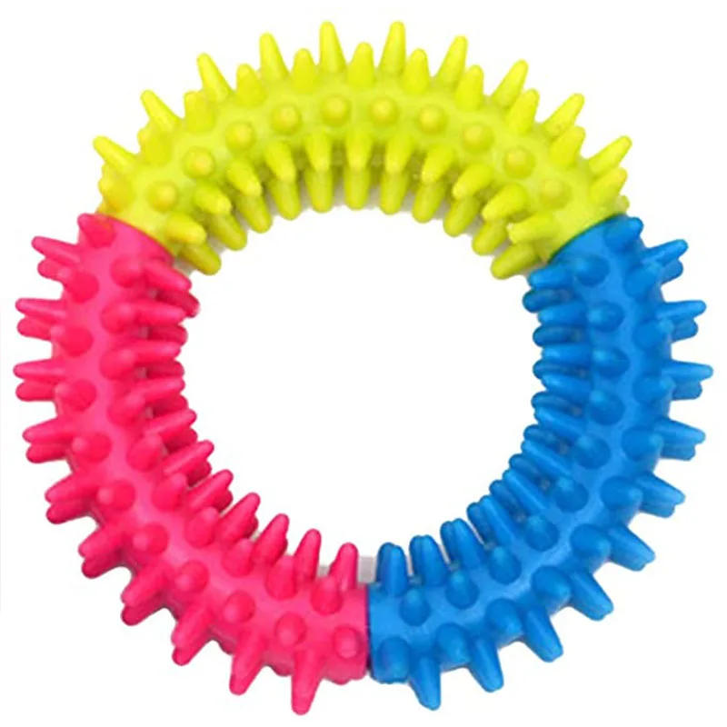Description Picture 4 of itemMolar Bite Rubber Chew Toy Pet Dog Puppy Round Ring Circle Tooth Cleaning Chewing Training Pet Products Peluche