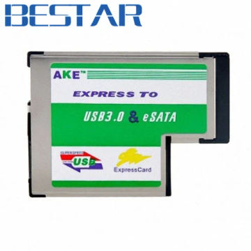 Express Card ExpressCard 54 34 34mm/54mm to USB 3.0 USB3.0 Super Speed 5Gbps & eSata hard disk Adapter