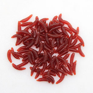 50Pcs Artificial Lifelike Worms Fishing Lures Baits Maggots Tackle Accessories