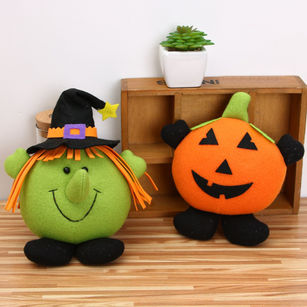 Halloween Pumpkin Witch Doll Party Home Showcase Shopping Mall Kids Decor Gift