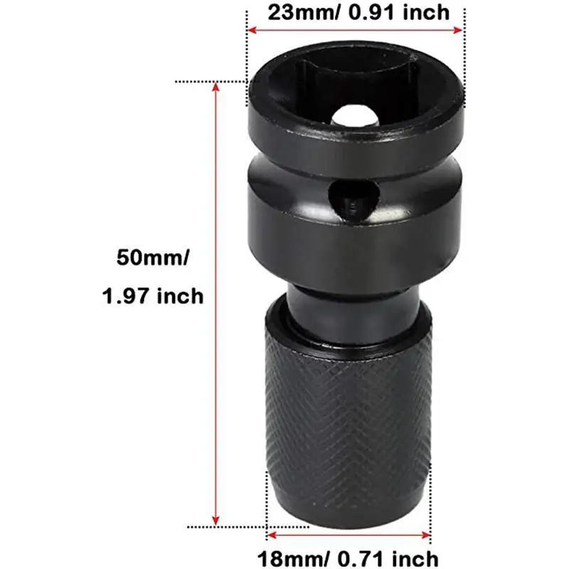 Description Picture 4 of itemHex Shank Socket Converter  Shank Socket Adapter Quicker Release Converter for Impact Wrench Length for Screwdriver Holder Impac