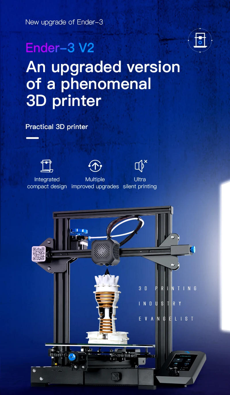 Description Picture 2 of itemCREALITY 3D Printer Ender 3 V2/Ender 3V2 NEO/Ender 3S1/FDM Printer Smart Filament Sensor Self-assemble Printer Kit 32 Bit