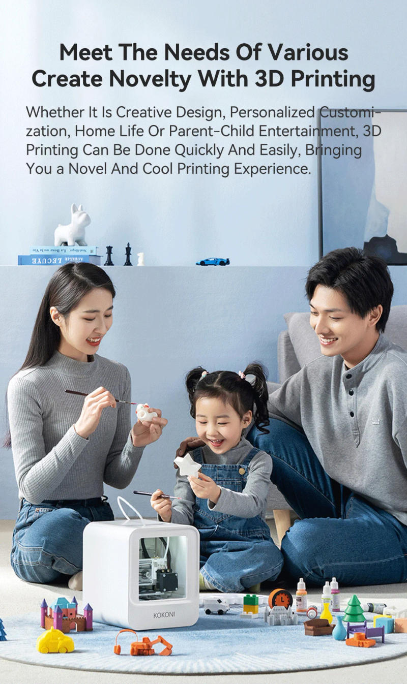 Description Picture 4 of item3D Printer Mini Printer 3D Printer Machine DIY 3d printers Desktop Smartphone printer Filament 3D Professional Printer FDM PLA