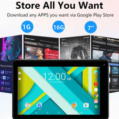 7 INCH RAM 1GB+16GB ROM RCT6973 Android 6.0 Kid Tablet Quad Core IPS Screen Quad Core WIFI Dual Camera