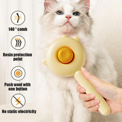 Pet Hair Removal Brush Pet Grooming Supplies Grooming Comb Self Cleaning Dog Slicker Brush with Massage Teeth Dogs Cats