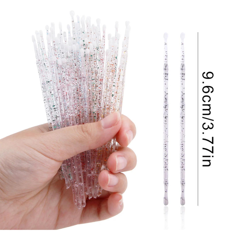 Description Picture 4 of item50Pcs Micro Brushes  50Pcs Eyelash Brushes Disposable Applicators Mascara Wands Spoolie Cosmetics Lash Extension Makeup Tools