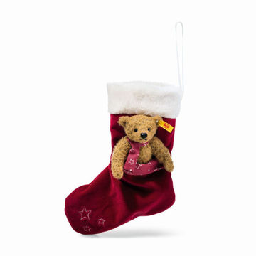 Teddy Bear With Christmas Stocking, 6 Inches, EAN 026751