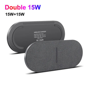 40W Fast Dual 2 in 1 Wireless Charger Pad for Airpods 3 Pro iPhone 8 X XS XR 11 12 13 14 15 Samsung S23 S22 Induction Charging