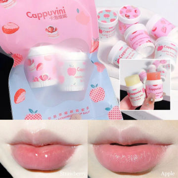 2pcs/set Apple Strawberry Fruity Lip Balm Nourishing Moisturizing Anti-drying Lipstick Natural Long-lasting Lip Skin Care Makeup