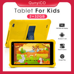 7 Inch Android Kids Tablet PC For Study Education Children Tablet With Silicone Case 2+32GB Google Play WiFi Tablet with Holder