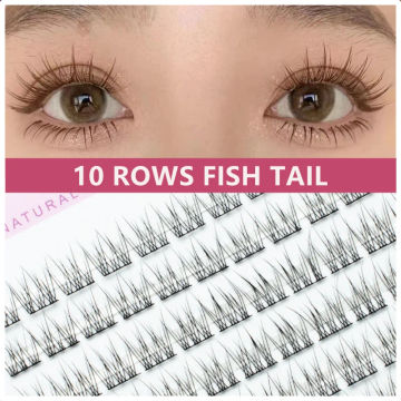 Fish Eyeslash Extension Personal Eye Lash Professional Makeup Individual Cluster Grafting Fake EyeLash Japanese False EyeLashes