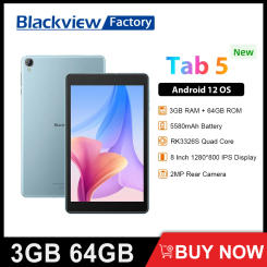 Blackview Tab 5 Tablet 3GB RAM 64GB ROM Android 12 Tablets 8 Inch IPS Display 5580mAh WIFI 1280*800 Kindle