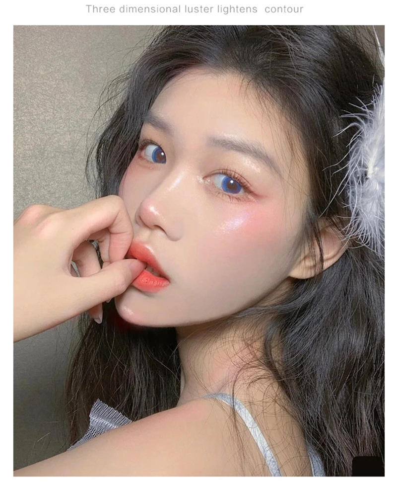 Description Picture 4 of itemVegan High Pigmented Face Makeup Diamond Brightening Highlighter Pressed Contour Bronze Powder Private Label Highlighter Palette