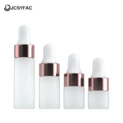 5Pcs 1ml 2ml 3ml 5ml Frosted Glass Dropper Bottles Empty Essential Oil Bottles Jars Vials With Pipettes Perfume Bottles