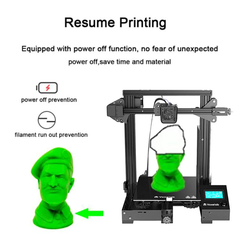 Description Picture 4 of itemVoxelab Aquila 3d Printer Silent Mainboard DIY 3d Printer Kit Open Source 220*220*250mm Carborundum Building Bed Resume Printing