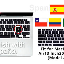 Spanish Spain for MacBook Air 13 inch 2020 Release A2179 A2337 M1 Air 13 inch Accessories Silicone Keyboard Skin Cover Protector