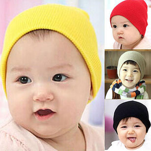 Cute Newborn Baby Boy Girl Kid Soft Winter Warm Knitted Crochet Cap Hat Beanie