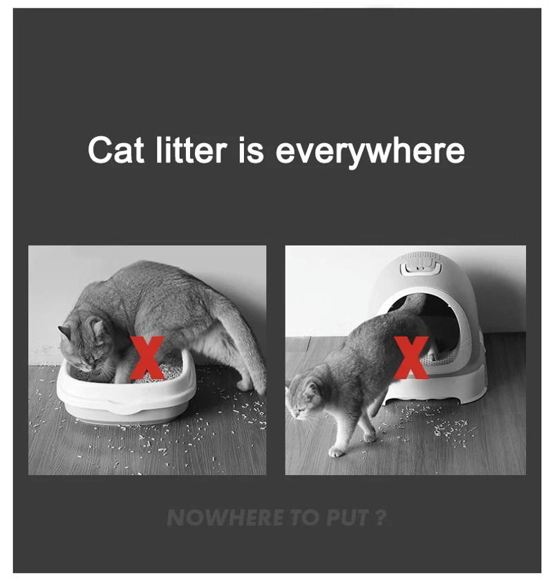 Description Picture 3 of itemDouble Layer EVA Cat Litter Mat Non-Slip Waterproof Pet Sand Filter Box Pads Wasted Washable Trays Cleaning ​Mats Accessories