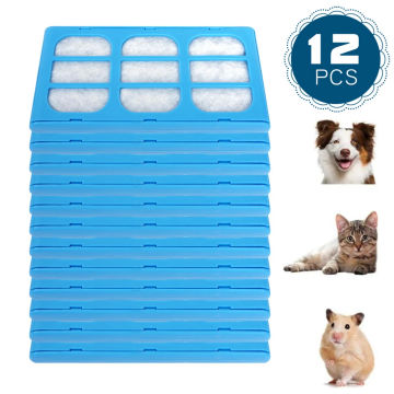 12 PCS Fountain Accessories Pet Water Fountain Filter Replacement Water Filter Cartridges Compatible with Cat Dog Mate Fountains