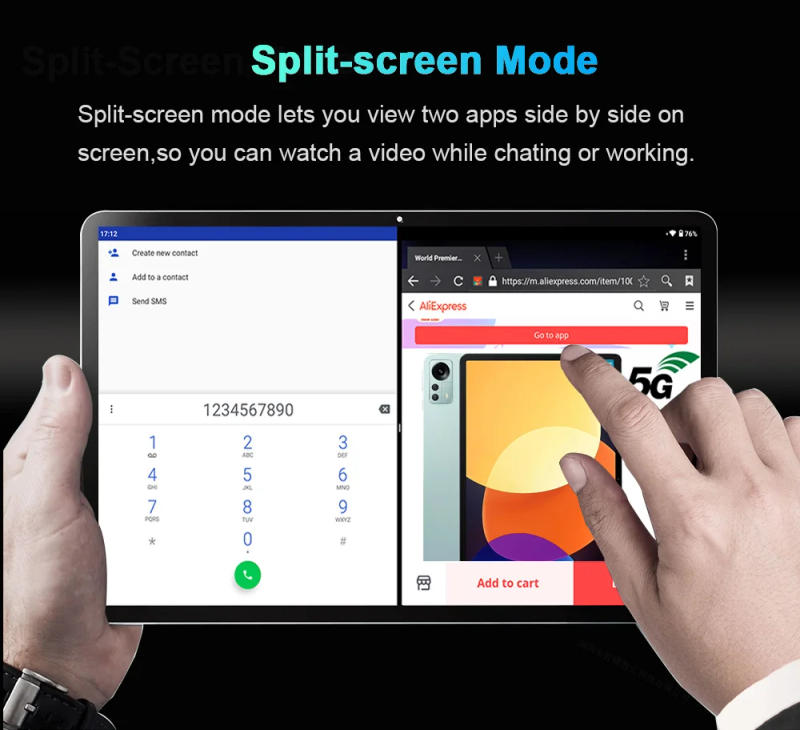 Description Picture 3 of item2024 New HD Screen Global Android 12.0 Tablet 4G+64GB+Free 64GB TF Card Tablet PC 5G Dual SIM Card Or WIFI TABLET