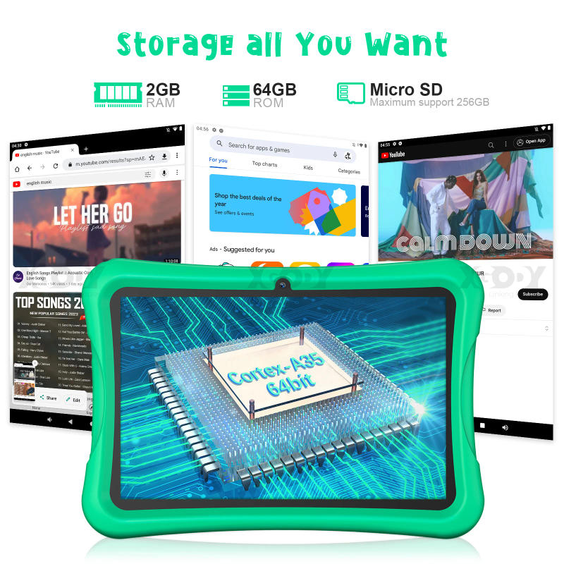 Description Picture 4 of itemXGODY 10 Inch Tablet PC For Kids Study Education 64GB IPS Screen Android 11 Children Gift With Protective Case Touch Pen Gamepad