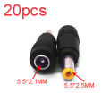 20pcs DC power supply DC 5.5*2.1MM female to DC4.0*1.7MM/3.5*1.35MM/4.0*1.35MM/5.5*2.5MM Laptop Power Adapter Adapter