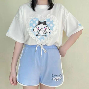 Sanrio Shorts Cartoon Kuromi Melody Cute Japanese Style Short Sweatpants Y2k Kawaii Clothes Women Korean Aesthetic Slim Shorts