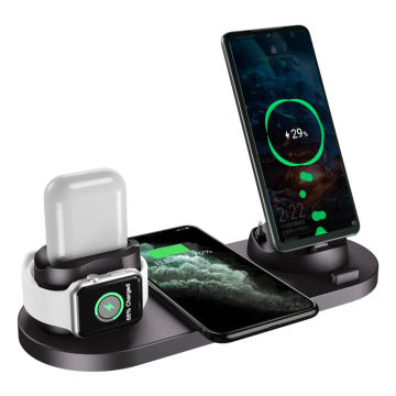 15W 10 in 1 Wireless Charger Stand For iPhone 14 13 12 Samsung Xiaomi  Fast Charging Dock Station for Airpods Pro iWatch 7 6