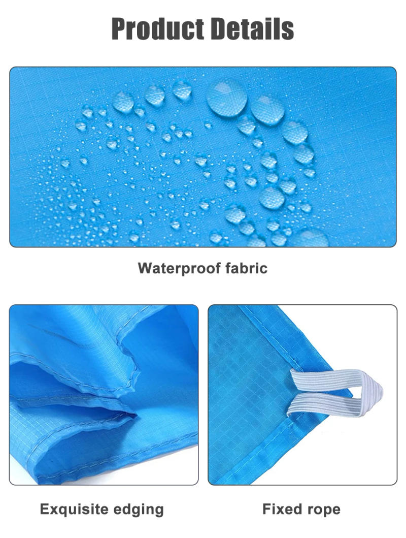 Description Picture 4 of item2x2.1m Outdoor Camping Mat  Folding Waterproof Pocket Beach Blanket Mattress Portable Lightweight Mat Picnic Mat Sand Beach Mat