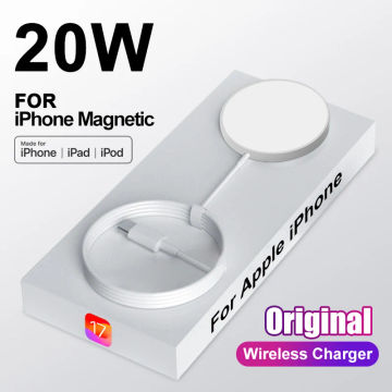 Original 20W PD Magnetic Wireless Fast Charger For Apple iPhone 15 14 13 12 11 Pro Max Mini XR X XS 8 Plus Tpye C Quick Charging