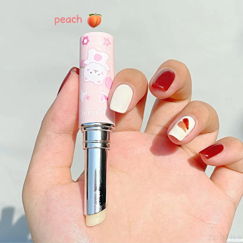 Description Picture 4 of itemCute Lip Balm Strawberry Peach Lipstick Base Not Greasy Lip Oil Moisturizing Clear Lipgloss Alcohol Free Hydrating Lip Care 1pc