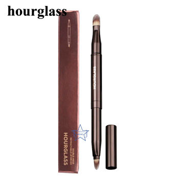 Hourglass Makeup Brush Retractable Portable Lip Brush Double Head Lip Brush Makeup Lipstick Makeup Tool Retractable Lip Brush