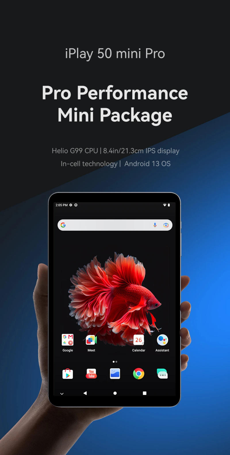 Description Picture 2 of itemAlldocube iPlay 50 Mini Pro Tablet 8.4inch Android13 Helio G99 16GB(8GB+8GB) RAM 256GB ROM FHD 1920x1200 Dual 4GLTE 5GWiFi/BT5.2