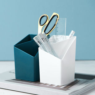 Office Desktop Stand Pencil Holder Stationery Organizer Makeup Brush Storage Box