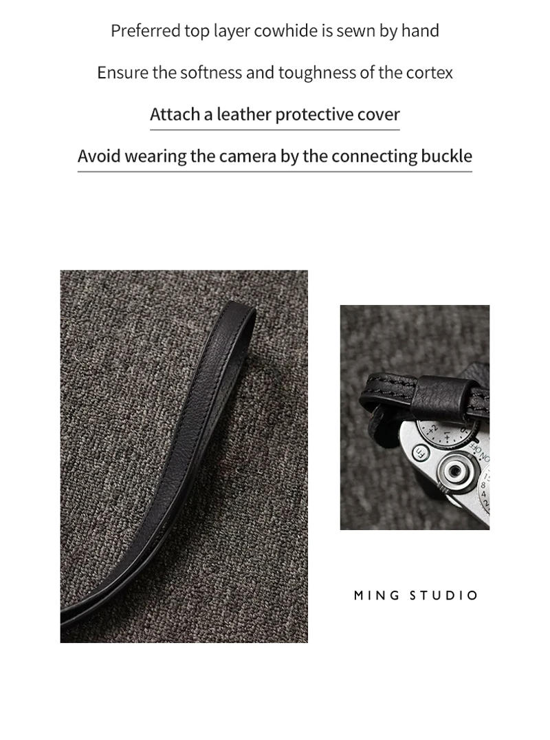 Description Picture 5 of itemMr.stone Handmade Genuine Leather Camera Strap Camera Shoulder Sling Belt Fine section(adjustable shoulder strap)