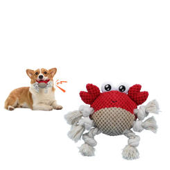 Dog Chew Squeaky Toy Dog Plush Toys For Aggressive Chewers Interactive Squeaky Chew Toy Durable Stuffed Pet Puppy Toy