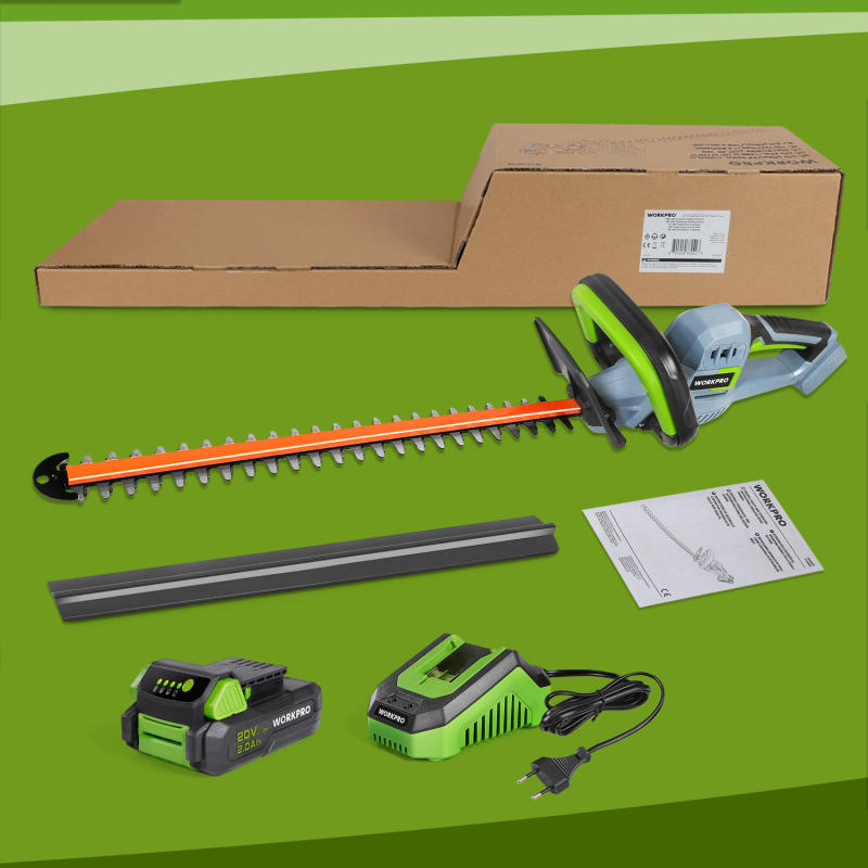 Description Picture 3 of itemWORKPRO 20V Electric Cordless Household Trimmer Hedge Trimmer Quick Charge Rechargeable Electric Trimmer Pruning Saw with Blade