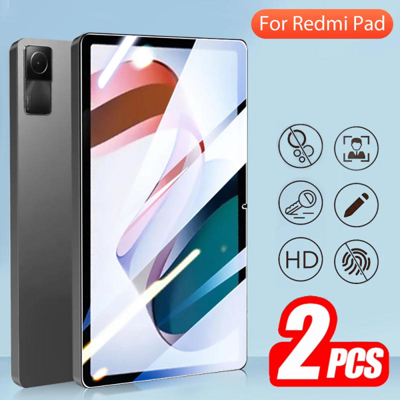 Description Picture 3 of item（2 Packs) 9HD Tempered Glass For Iconic Brand Redmi Pad 10.61 2022 Full Coverage Anti-Scratch Screen Protector Film